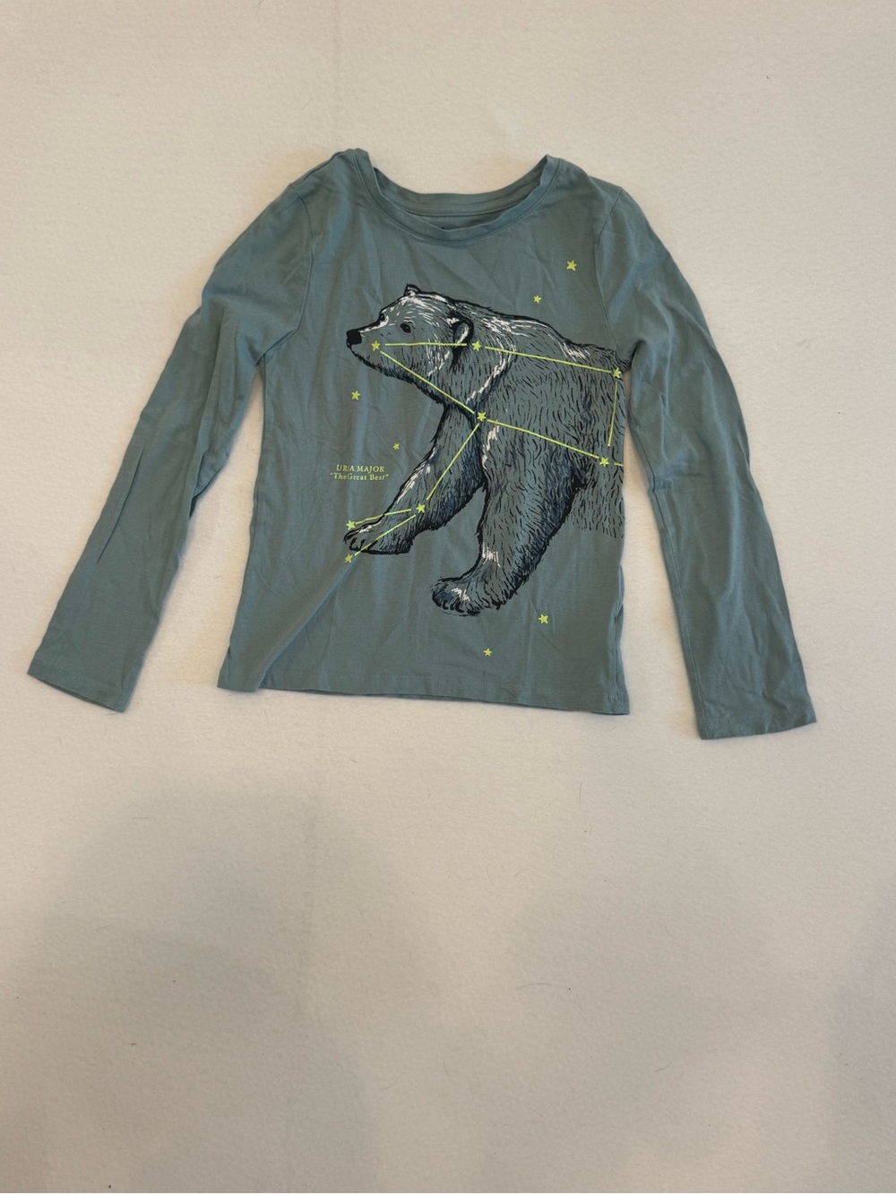 GAP Kids Long-Sleeve Bear Constellation Tee in Slate Blue-Green